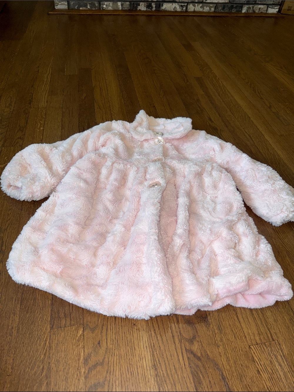 Plush Pink Baby Puffer Coat - Unbranded